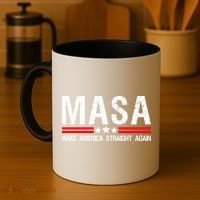 Masa Make America Straight Again Patriotic Usa Flag Coffee Mug thumb 4