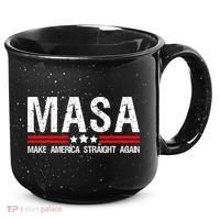 Masa Make America Straight Again Patriotic Usa Flag 15oz Campfire Ceramic Mug thumb 0