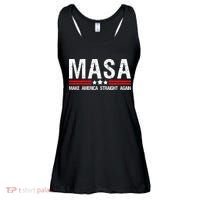 Masa Make America Straight Again Patriotic Usa Flag Ladies Essential Flowy Tank thumb 0