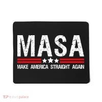 Masa Make America Straight Again Patriotic Usa Flag Mousepad thumb 0
