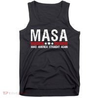 Masa Make America Straight Again Patriotic Usa Flag Tank Top thumb 0