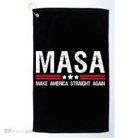 Masa Make America Straight Again Patriotic Usa Flag Golf Towel thumb 0
