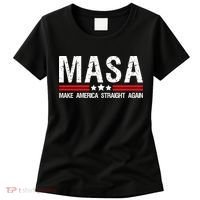 Masa Make America Straight Again Patriotic Usa Flag Women's T-Shirt thumb 0