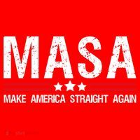 Masa Make America Straight Again Patriotic Usa Flag Santa Hat thumb 1