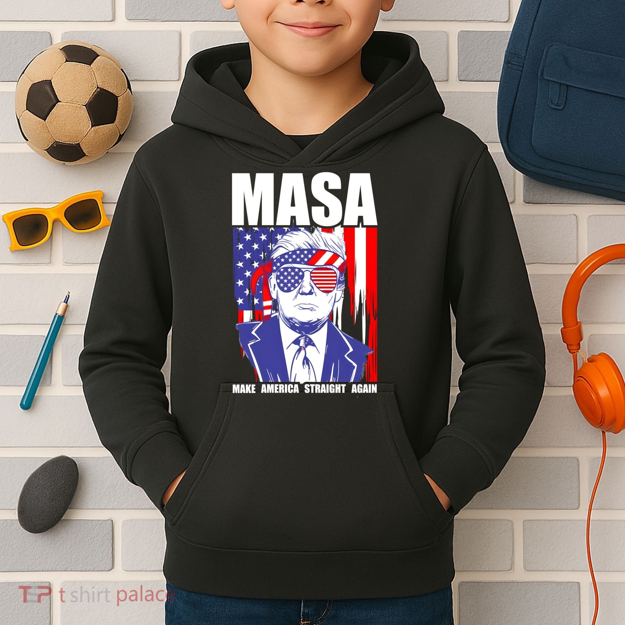 MASA Make America Straight Again Kids Hoodie
