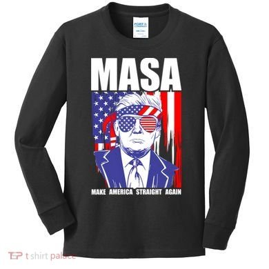 MASA Make America Straight Again Kids Long Sleeve Shirt
