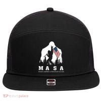 MASA Make America Straight Again 7 Panel Mesh Trucker Snapback Hat thumb 0
