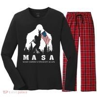 MASA Make America Straight Again Women's Long Sleeve Flannel Pajama Set  thumb 0
