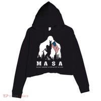 MASA Make America Straight Again Crop Fleece Hoodie thumb 0