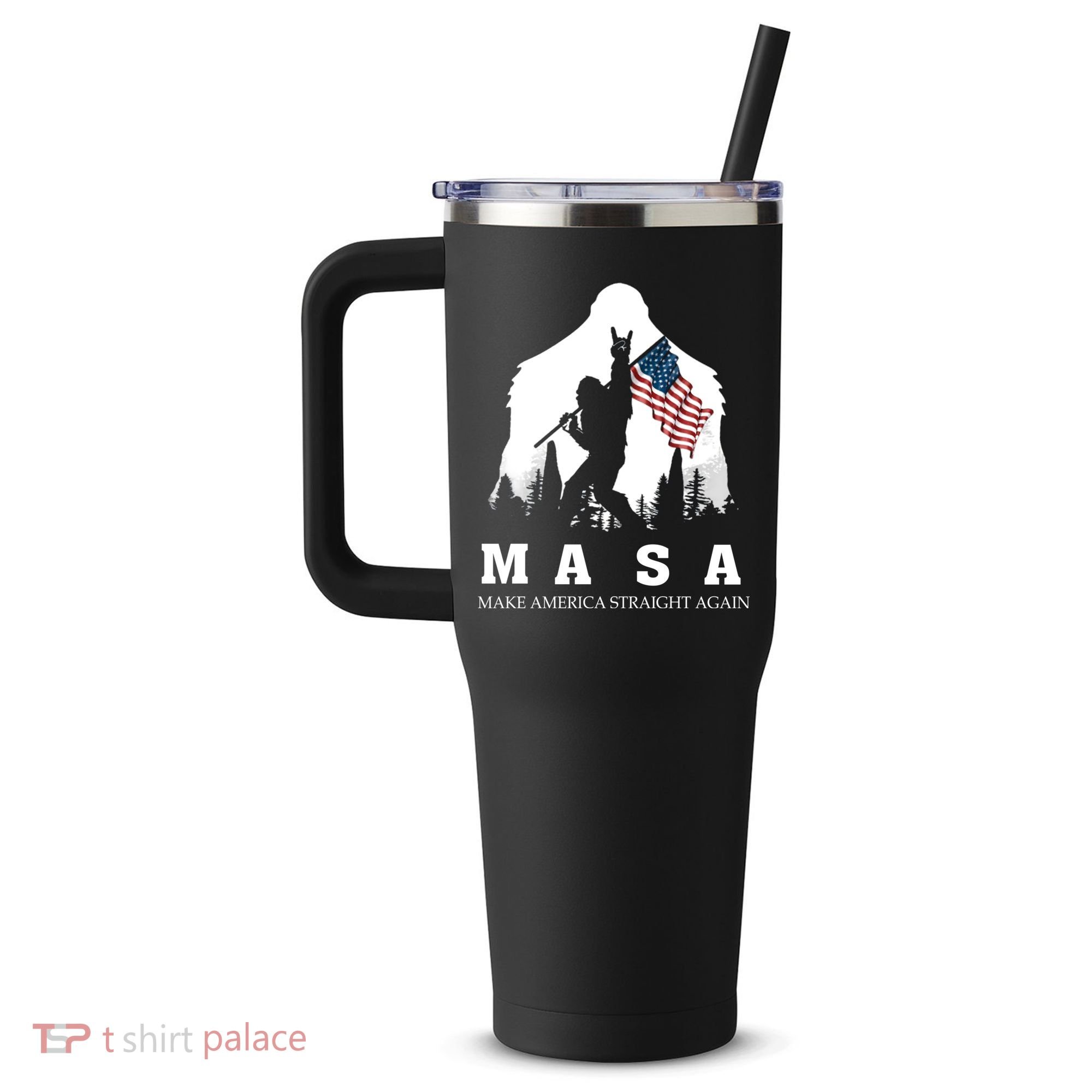 MASA Make America Straight Again 40oz Vacuum Insulated Stainless Steel Travel Tumbler
