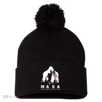 MASA Make America Straight Again Pom Pom 12in Knit Beanie thumb 0