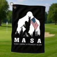 MASA Make America Straight Again Golf Towel thumb 1