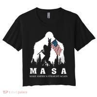 MASA Make America Straight Again Women's Crop Top Tee thumb 0