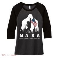MASA Make America Straight Again Women's Tri-Blend 3/4-Sleeve Raglan Shirt thumb 0