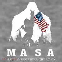 MASA Make America Straight Again Women's Racerback Cropped Tank thumb 2