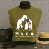 MASA Make America Straight Again Garment-Dyed Women's Muscle Tee thumb 3