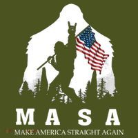 MASA Make America Straight Again The Baniff Cuffed Pom Beanie thumb 2