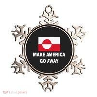 MAGA Make America Go Away I Support Greenland Ornament thumb 0
