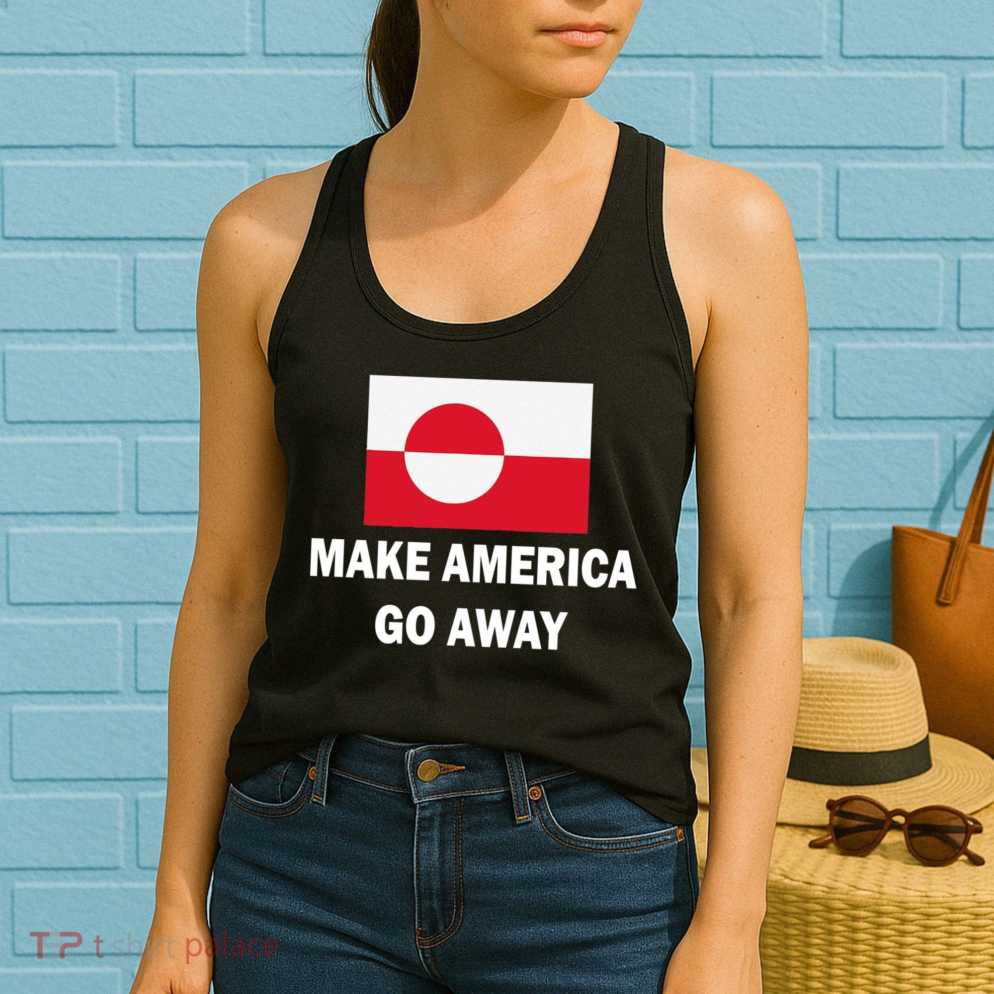 MAGA Make America Go Away I Support Greenland Women's Tank Top