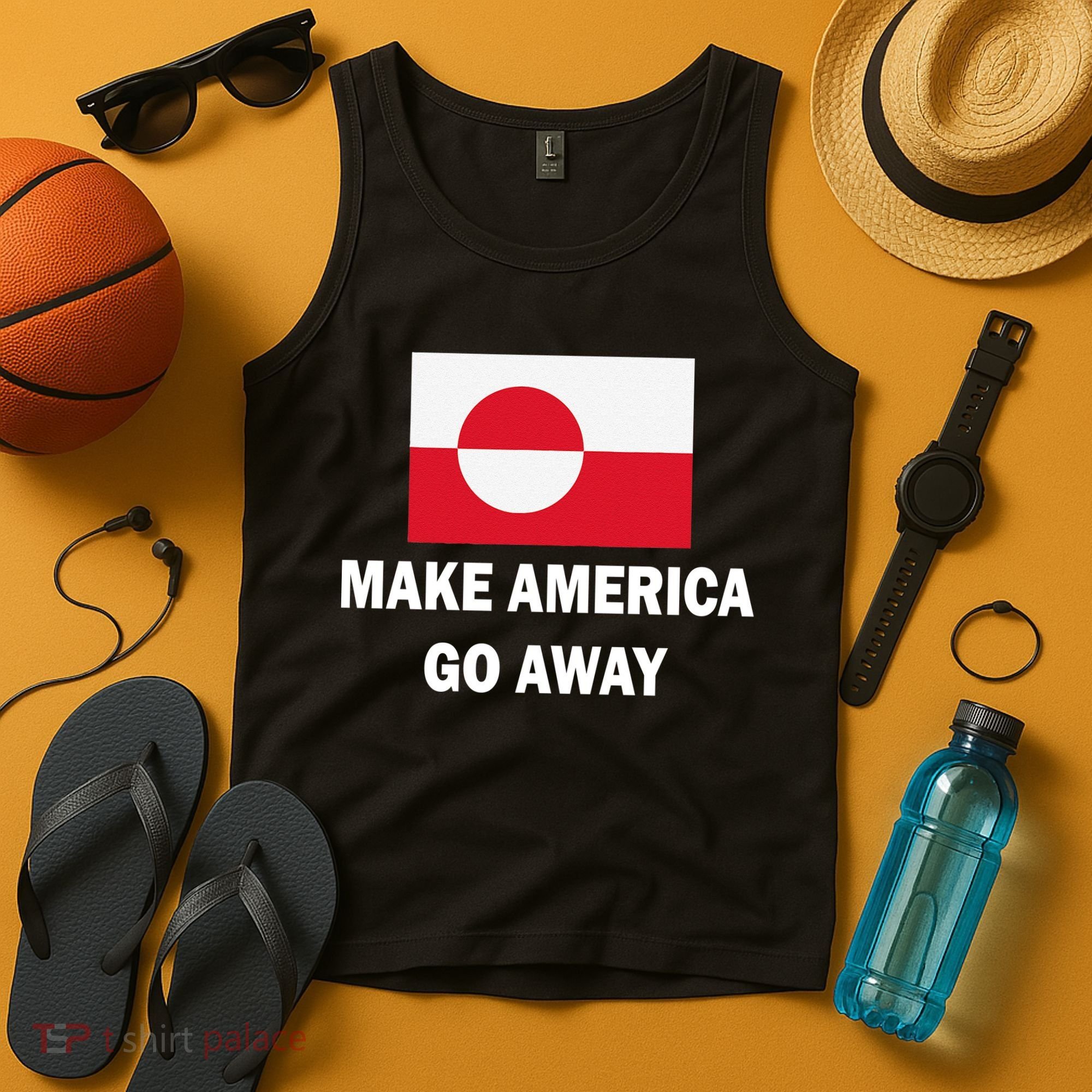 MAGA Make America Go Away I Support Greenland Tank Top
