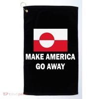 MAGA Make America Go Away I Support Greenland Golf Towel thumb 0