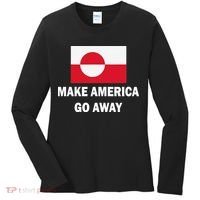 MAGA Make America Go Away I Support Greenland Women's Long Sleeve Shirt thumb 0