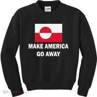 MAGA Make America Go Away I Support Greenland Kids Sweatshirt thumb 0