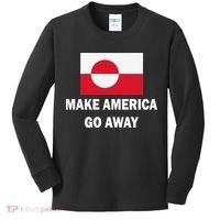 MAGA Make America Go Away I Support Greenland Kids Long Sleeve Shirt thumb 0