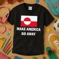 MAGA Make America Go Away I Support Greenland Kids T-Shirt thumb 3