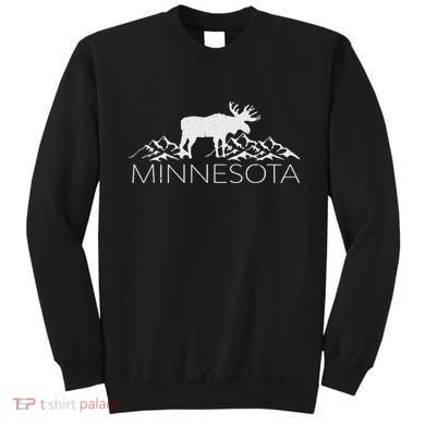 Minnesota Moose And Mountains Souvenir Nature Sweatshirt
