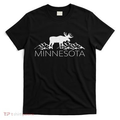 Minnesota Moose And Mountains Souvenir Nature T-Shirt