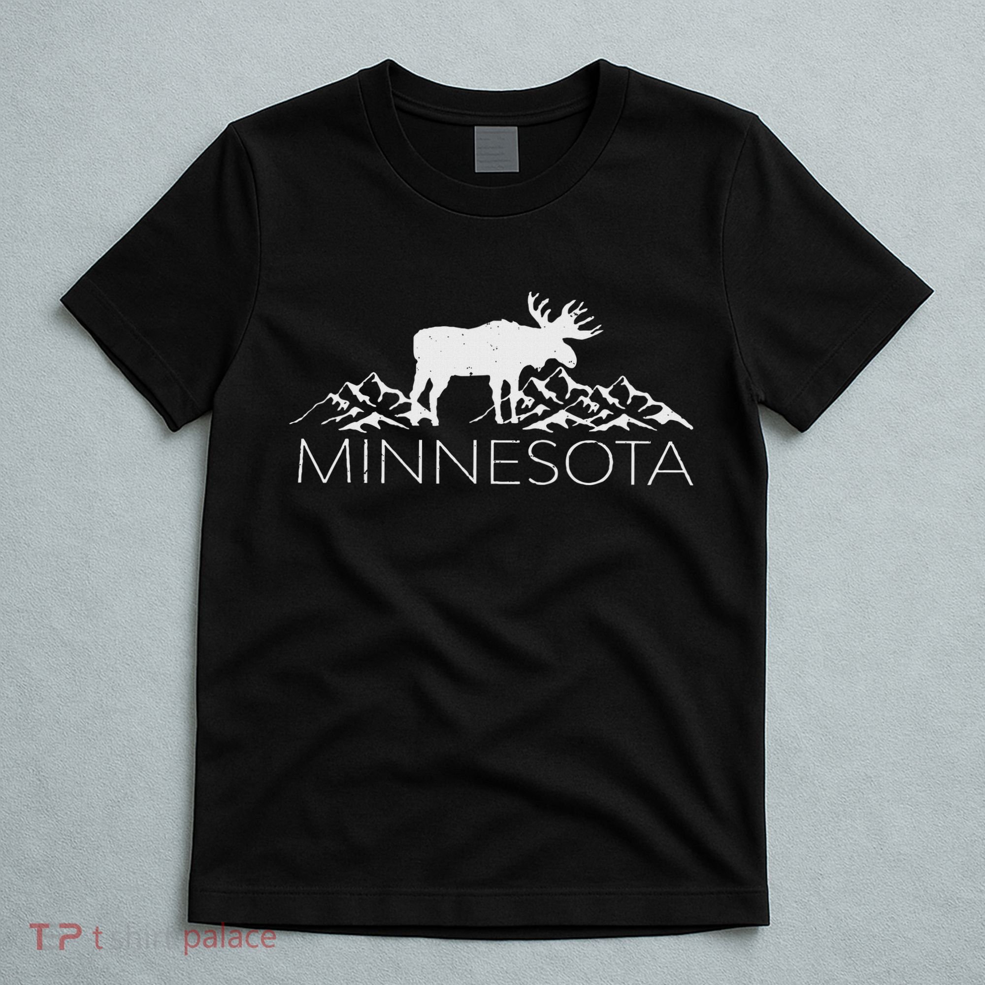 Minnesota Moose And Mountains Souvenir Nature T-Shirt