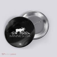 Minnesota Moose And Mountains Souvenir Nature Button thumb 0