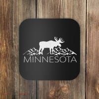 Minnesota Moose And Mountains Souvenir Nature Coaster thumb 0