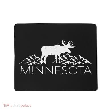 Minnesota Moose And Mountains Souvenir Nature Mousepad