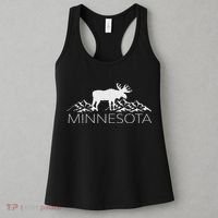 Minnesota Moose And Mountains Souvenir Nature Women's Tank Top thumb 3