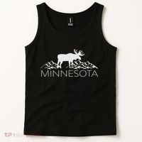 Minnesota Moose And Mountains Souvenir Nature Tank Top thumb 2