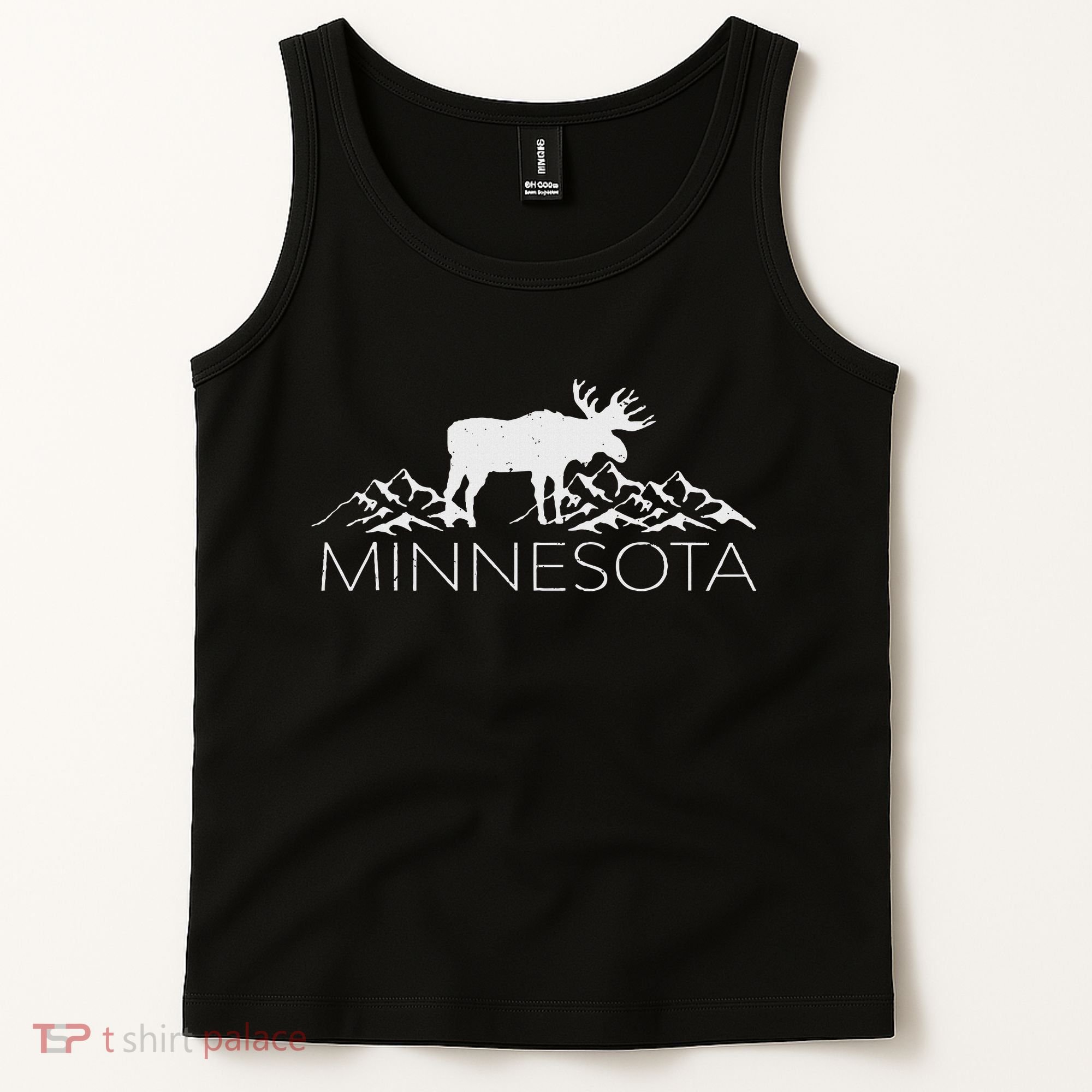 Minnesota Moose And Mountains Souvenir Nature Tank Top