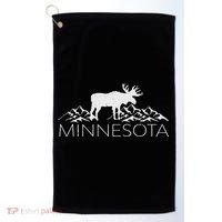 Minnesota Moose And Mountains Souvenir Nature Golf Towel thumb 0