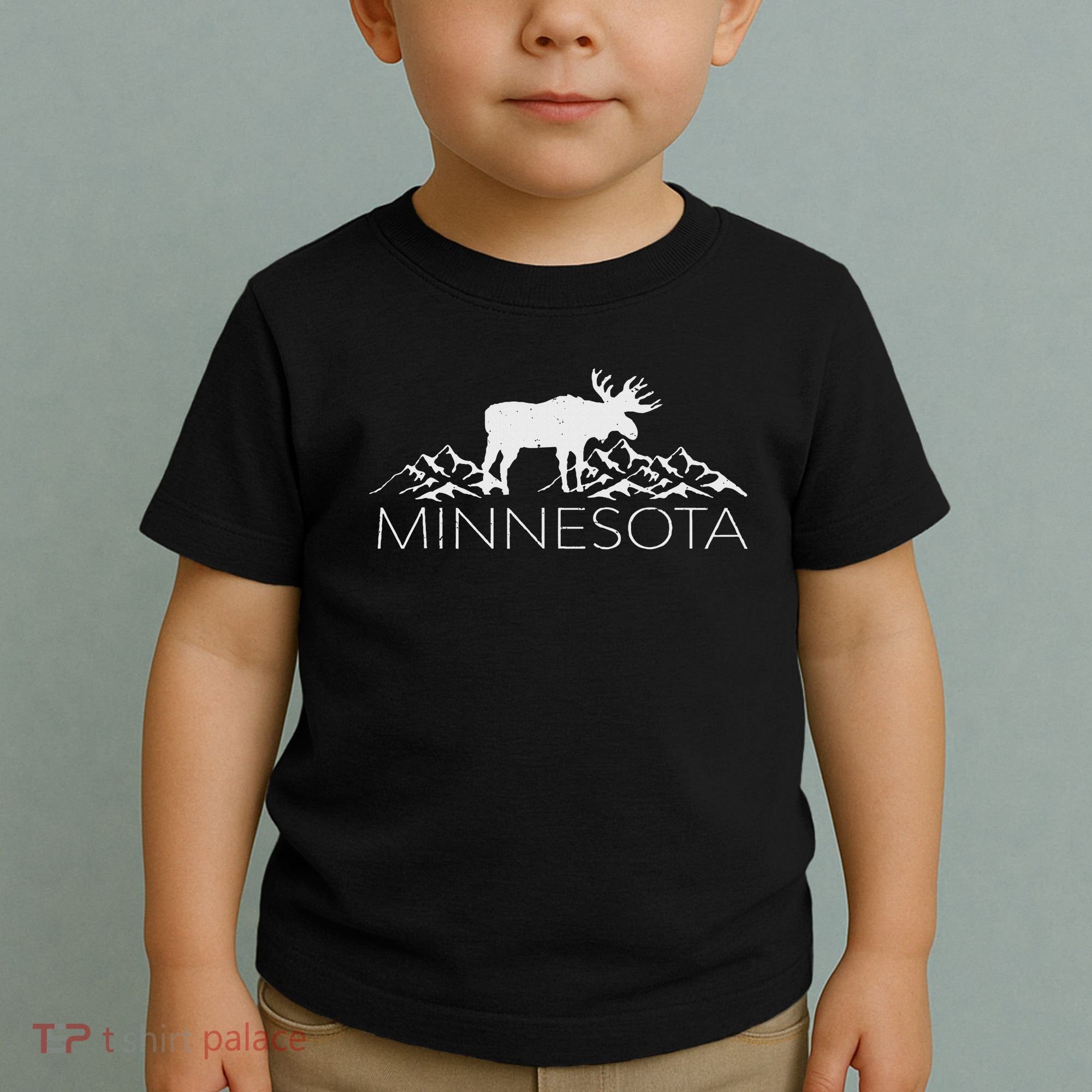 Minnesota Moose And Mountains Souvenir Nature Toddler T-Shirt