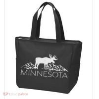 Minnesota Moose And Mountains Souvenir Nature Tote Bag thumb 3