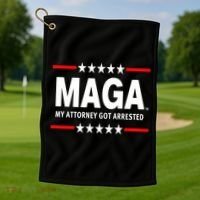 MAGA My Attorney Got Arrested Giuliani Edition Golf Towel thumb 1