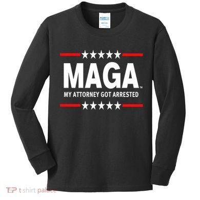 MAGA My Attorney Got Arrested Giuliani Edition Kids Long Sleeve Shirt