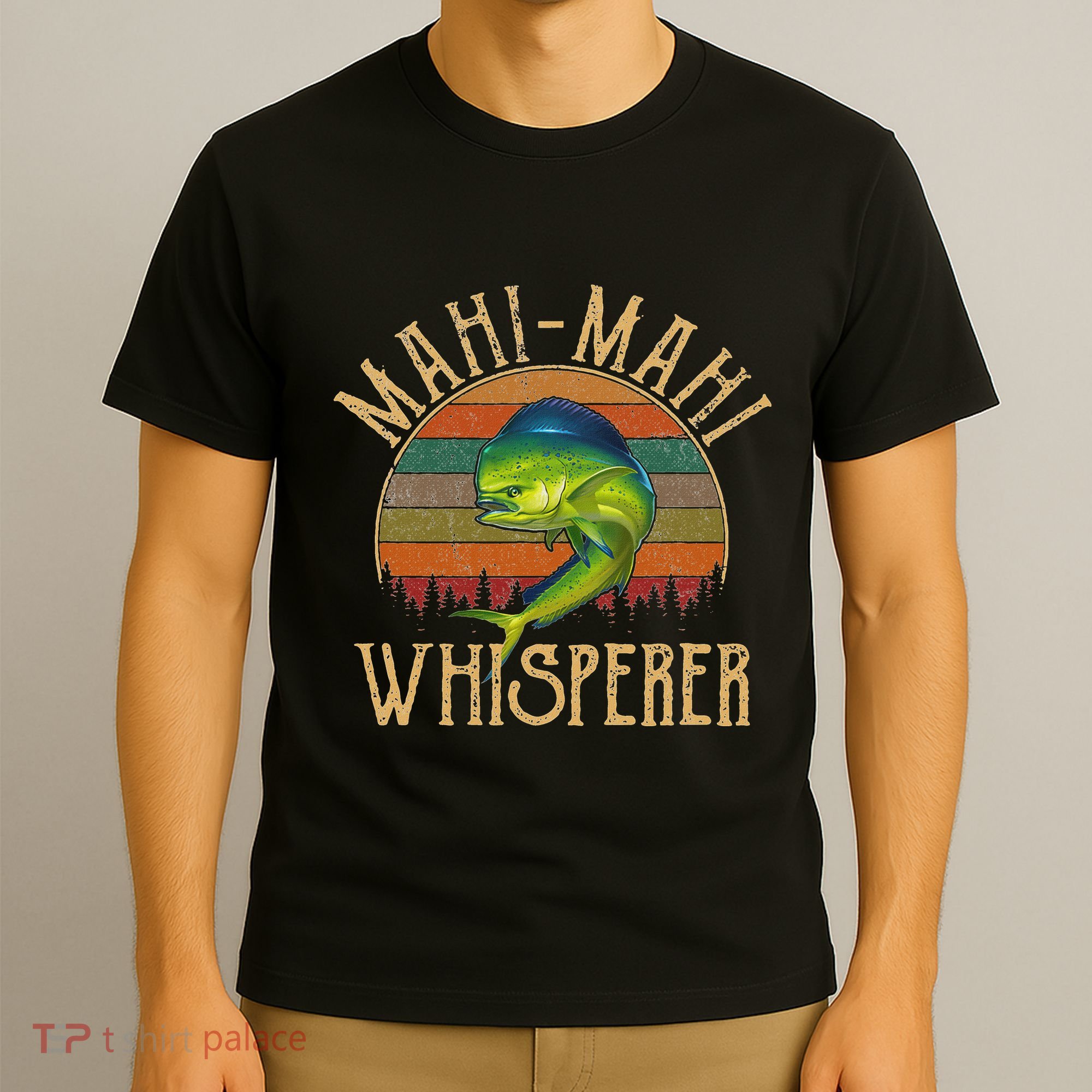 Mahi Mahi American Flag Fishing Mahi Mahi T-Shirt