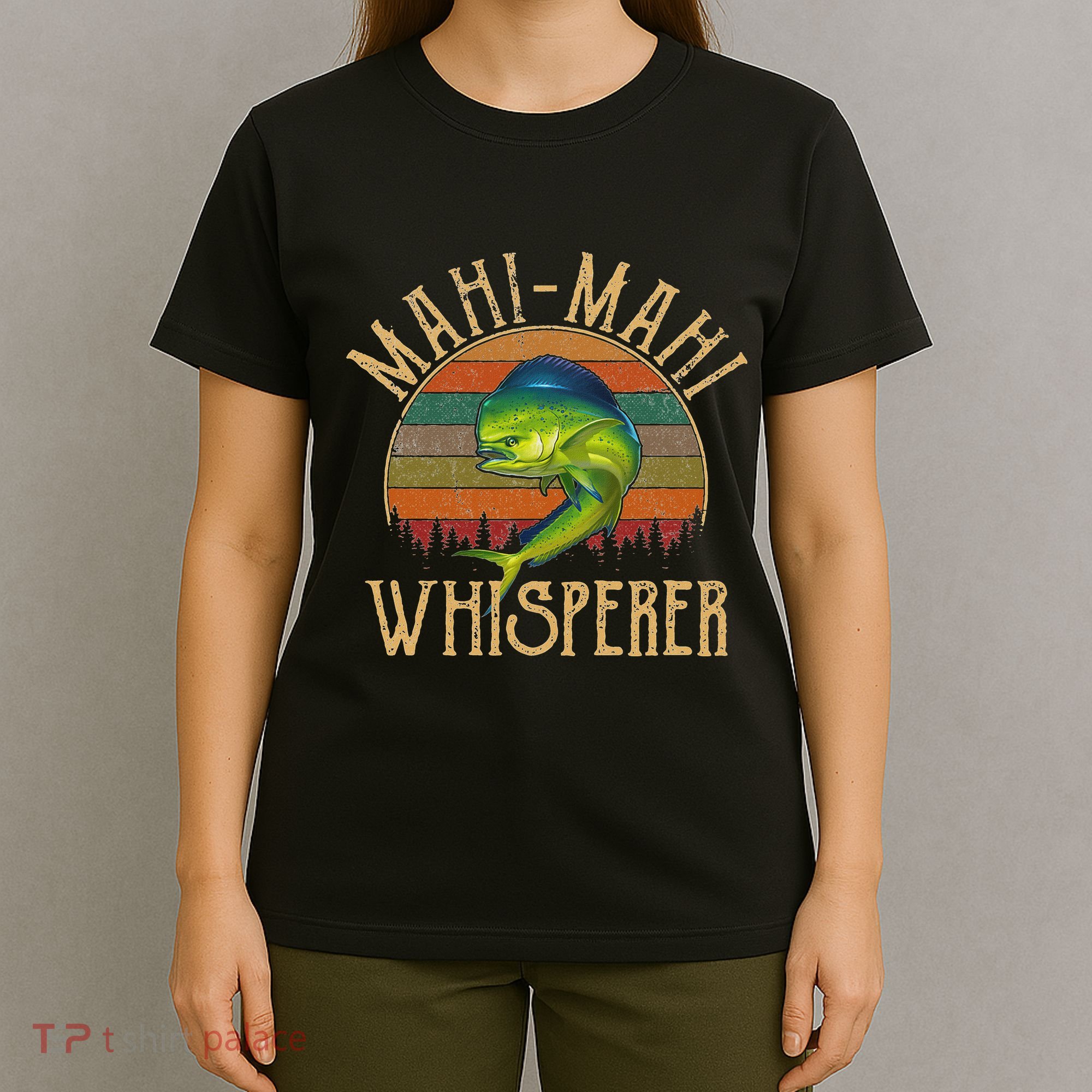 Mahi Mahi American Flag Fishing Mahi Mahi T-Shirt