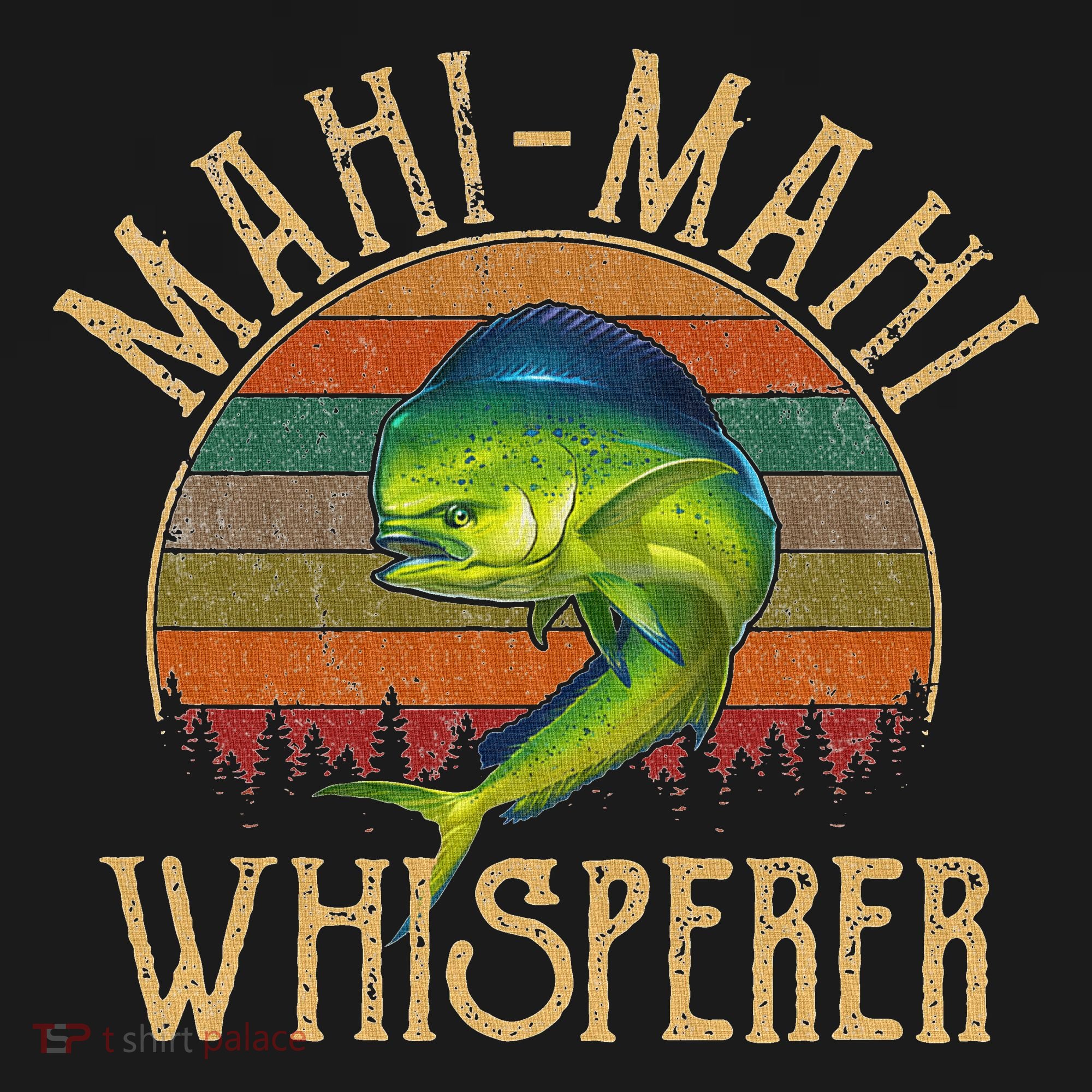 Mahi Mahi American Flag Fishing Mahi Mahi T-Shirt