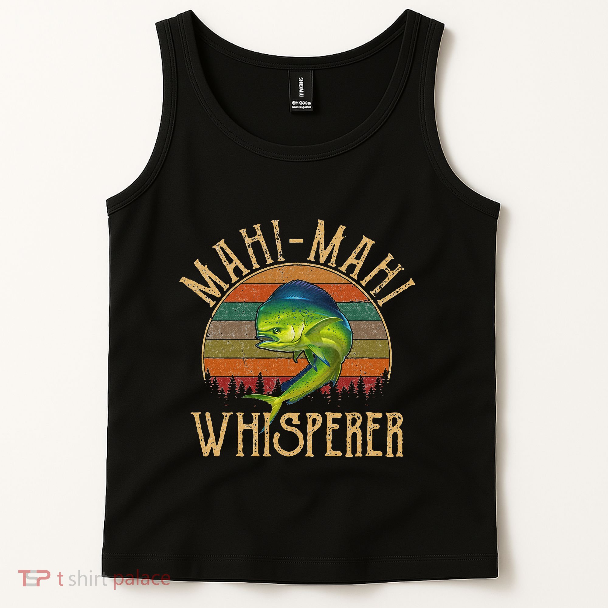 Mahi Mahi American Flag Fishing Mahi Mahi Tank Top