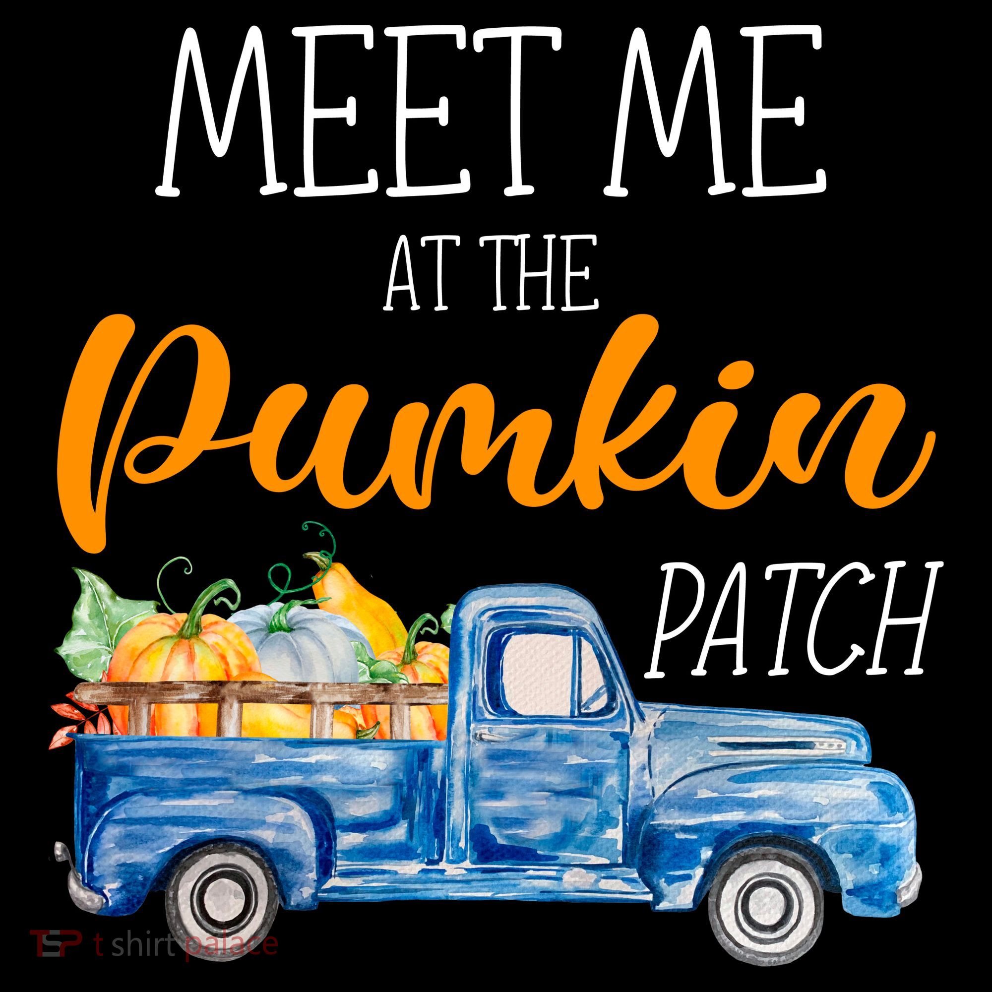 Meet Me At The Pumpkin Patch Cute Halloween Pom Pom 12in Knit Beanie
