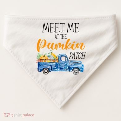 Meet Me At The Pumpkin Patch Cute Halloween USA-Made Doggie Bandana