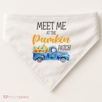 Meet Me At The Pumpkin Patch Cute Halloween USA-Made Doggie Bandana thumb 0